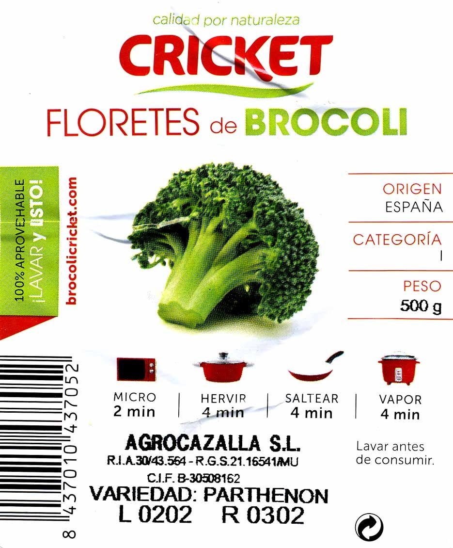 Floretes de brócoli - Ingredients - es