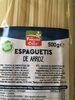 Espaguetis de arroz - Producte