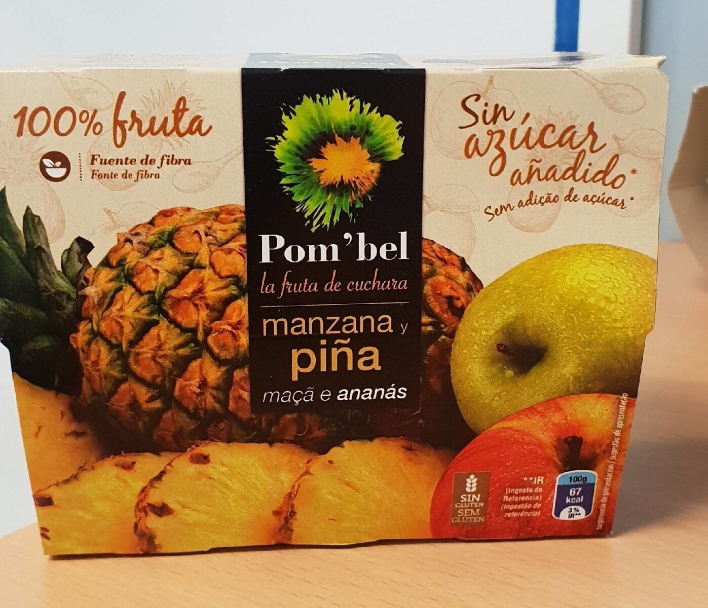 Compota de manzana y piña fruta sin azúcar añadido tarrinas - Producte - es
