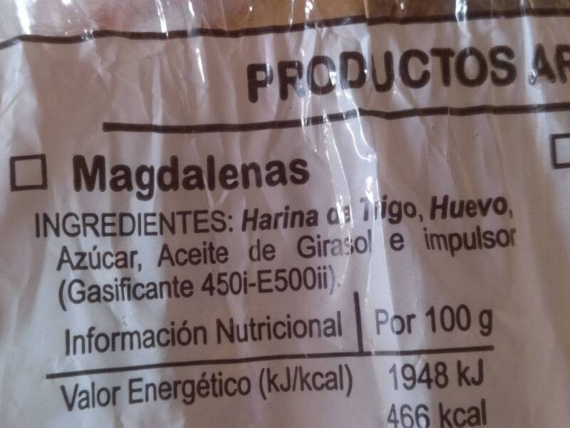Magdalenas - Ingredientes
