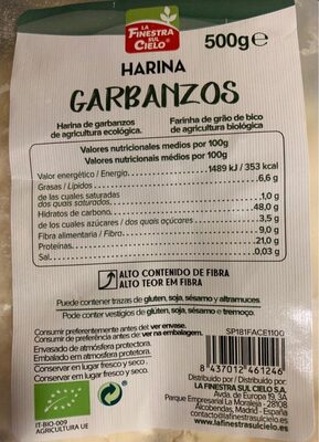 Harina de Garbanzos - Producte - es