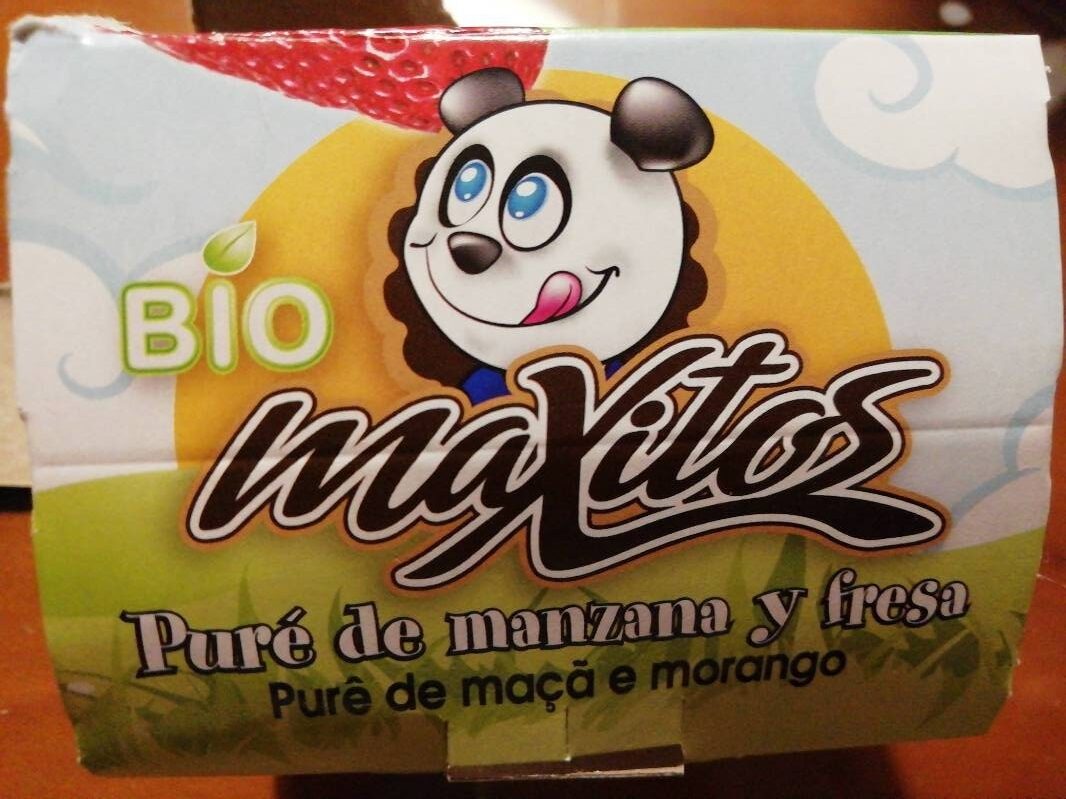 Bio Maxitos puré de manzana y fresa ecológico - Producto