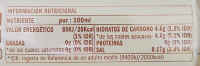 Caribe - Nutrition facts - es