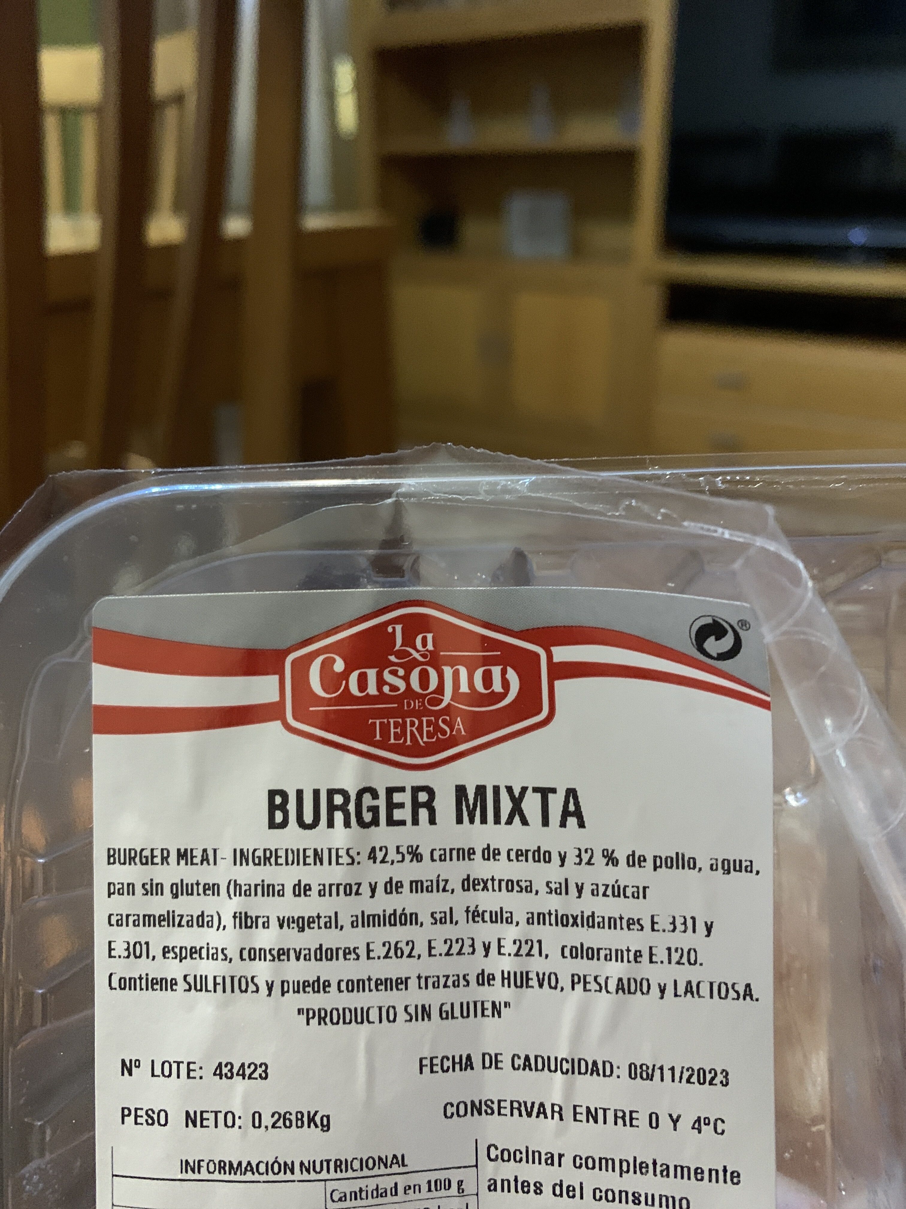 Burger mixta - Osagaiak - es