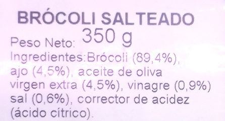 Brócoli salteado - Ingredients - es