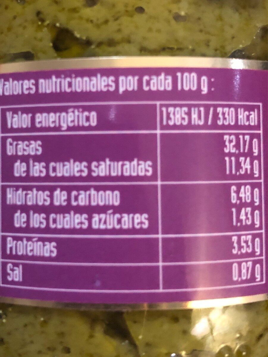 Picárragos - Nutrition facts - es