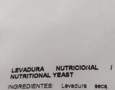 Levadura nutricional - Ingredients - es