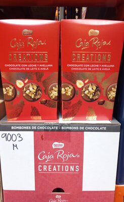 Nestlé Caja roja Chocolate con leche y Avellanas - Producte - es