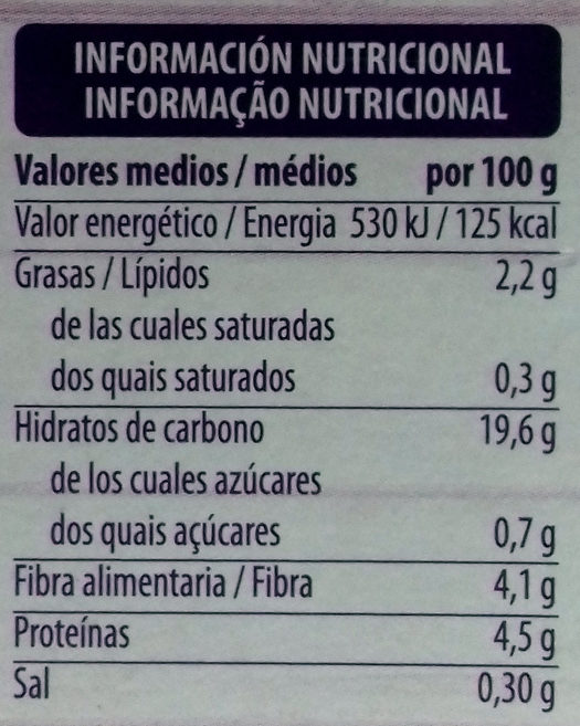 Quinoa blanca y roja - Informació nutricional - es