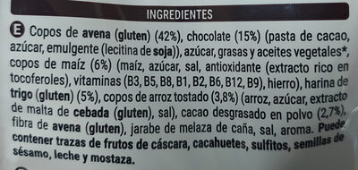 Muesli Crunchy Chocolate - Ingredients