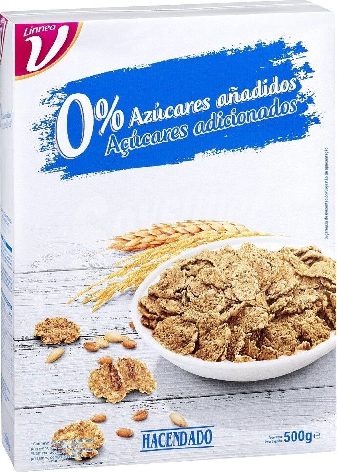 Cereales copos de trigo integral y arroz 0% azúcares añadidos Linnea V - Produto