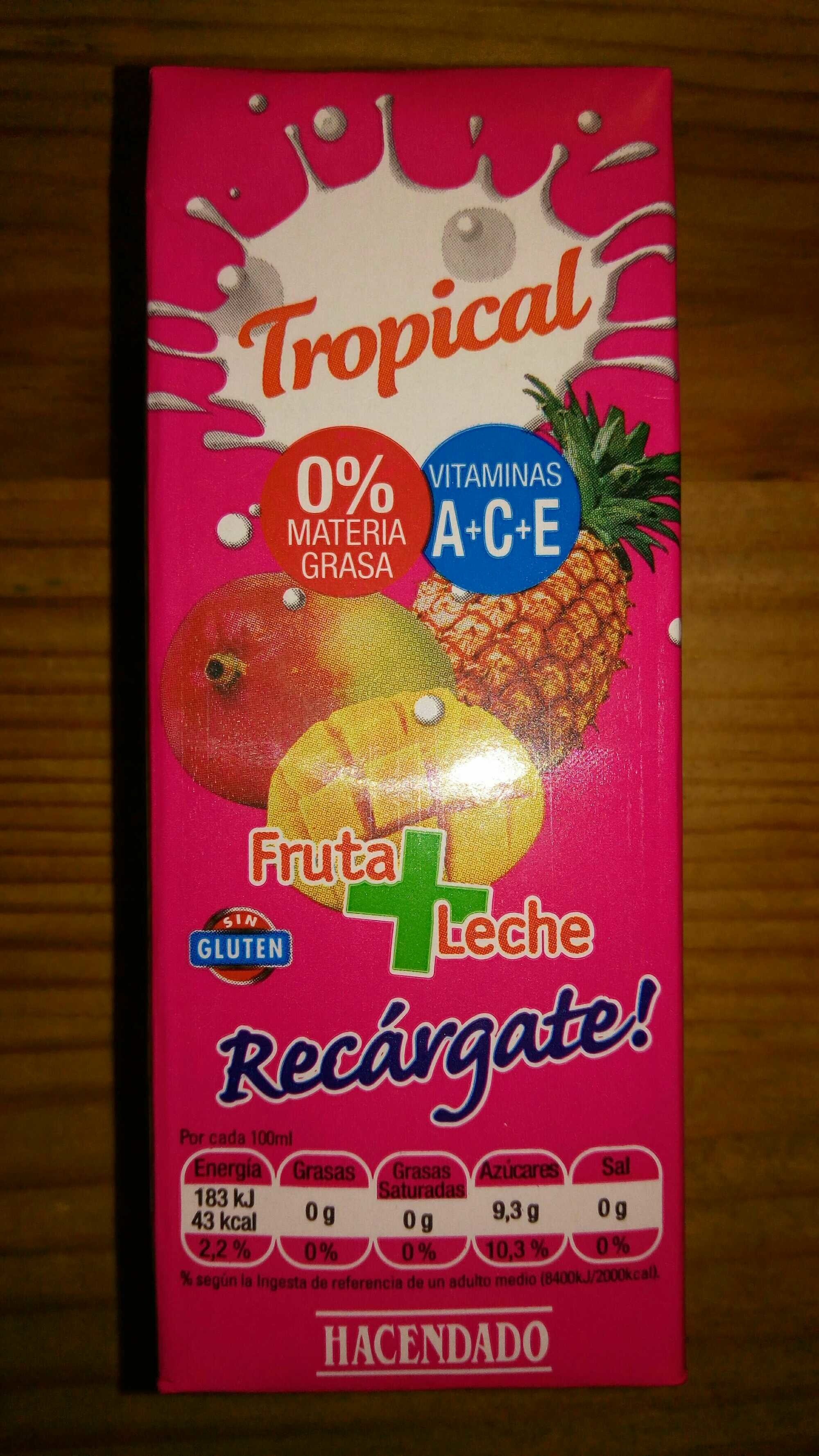 Zumo de frutas tropical + Leche - Producto