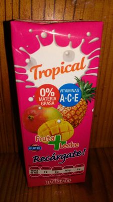 Zumo de frutas tropical + Leche - Ingredientes