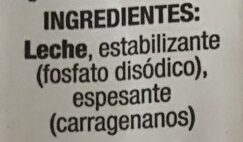Leche evaporada - Ingredients - es