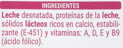 Leche calcio desnatada - Ingredients - es