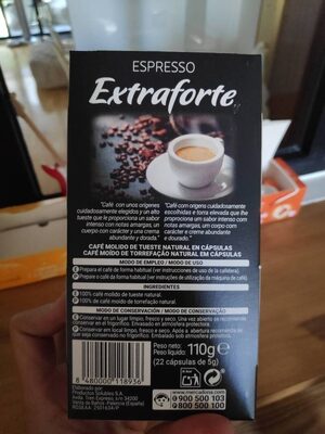 Cafe extraforte - Informació nutricional - es
