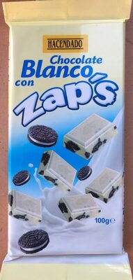 Chocolate blanco con zap's - Producto