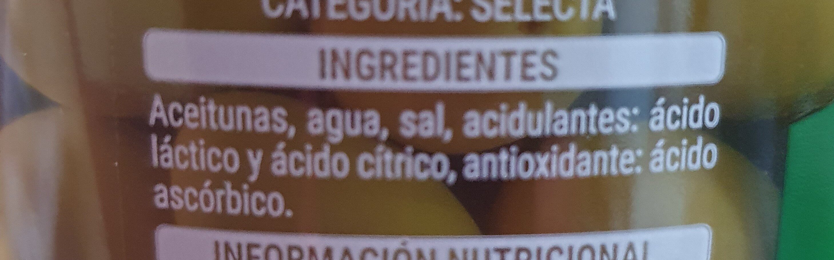 Aceitunas con hueso - Ingredients - es