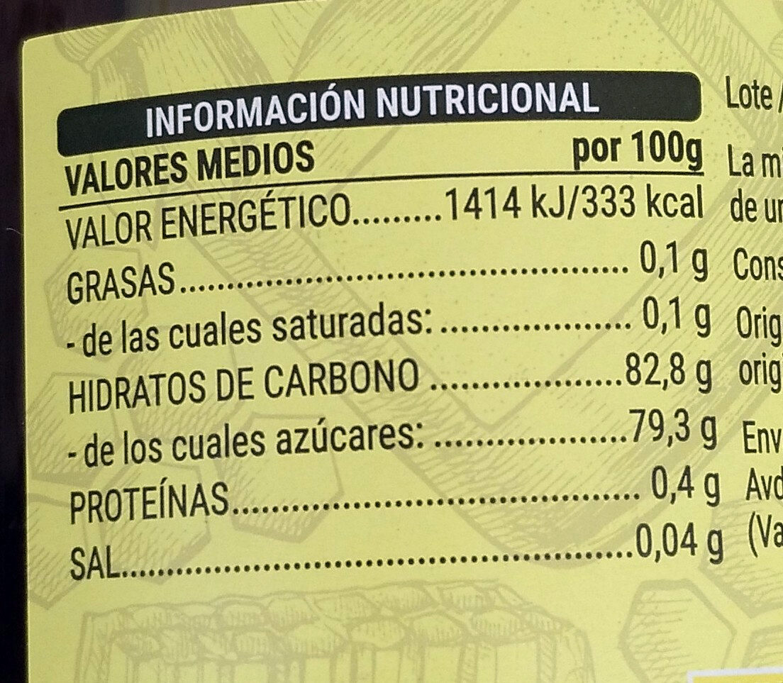 Miel de Flores - Nutrition facts - es