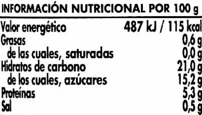 Tomate doble concentrado - Tableau nutritionnel - es