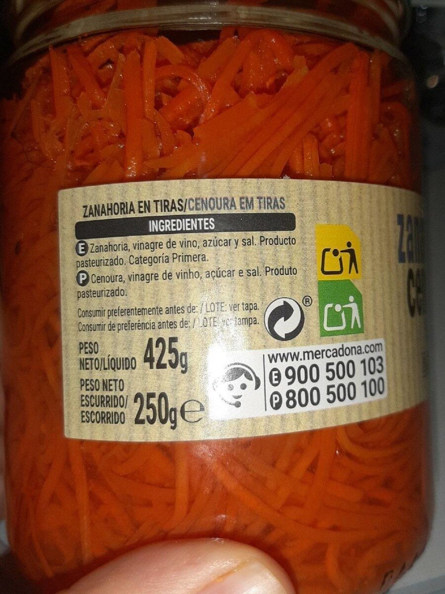 Zanahoria - Informació nutricional - es