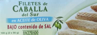 Filetes de Caballa del Sur en Aceite de Oliva Bajo en sal - Producto