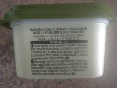 Margarina 100% vegetal - Ingredientes