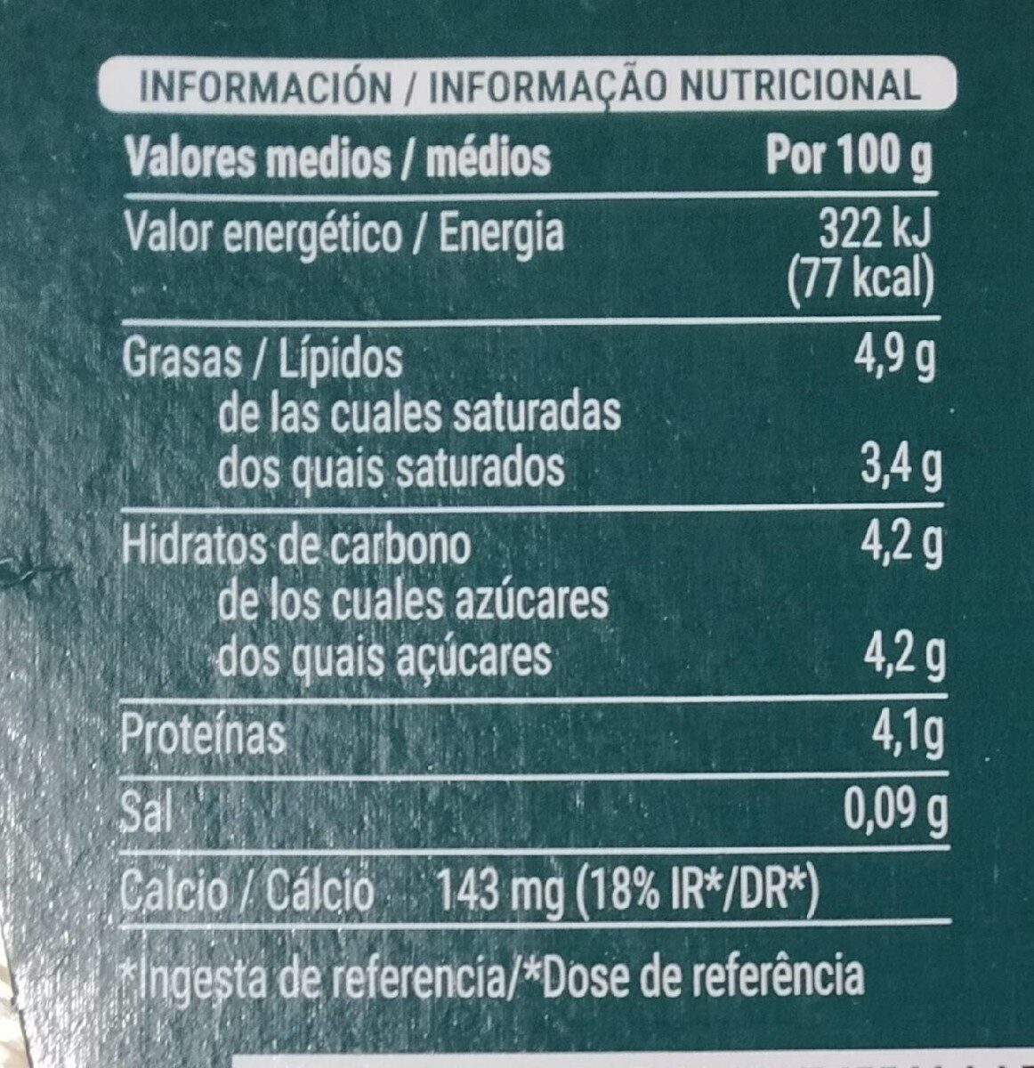Natural Cabra - Tableau nutritionnel - es