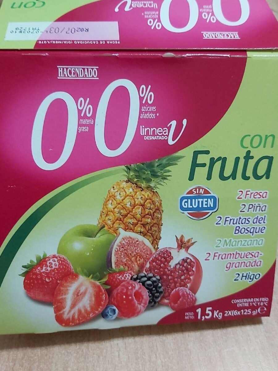 Yogurt 0%con fruta - Produkt - es