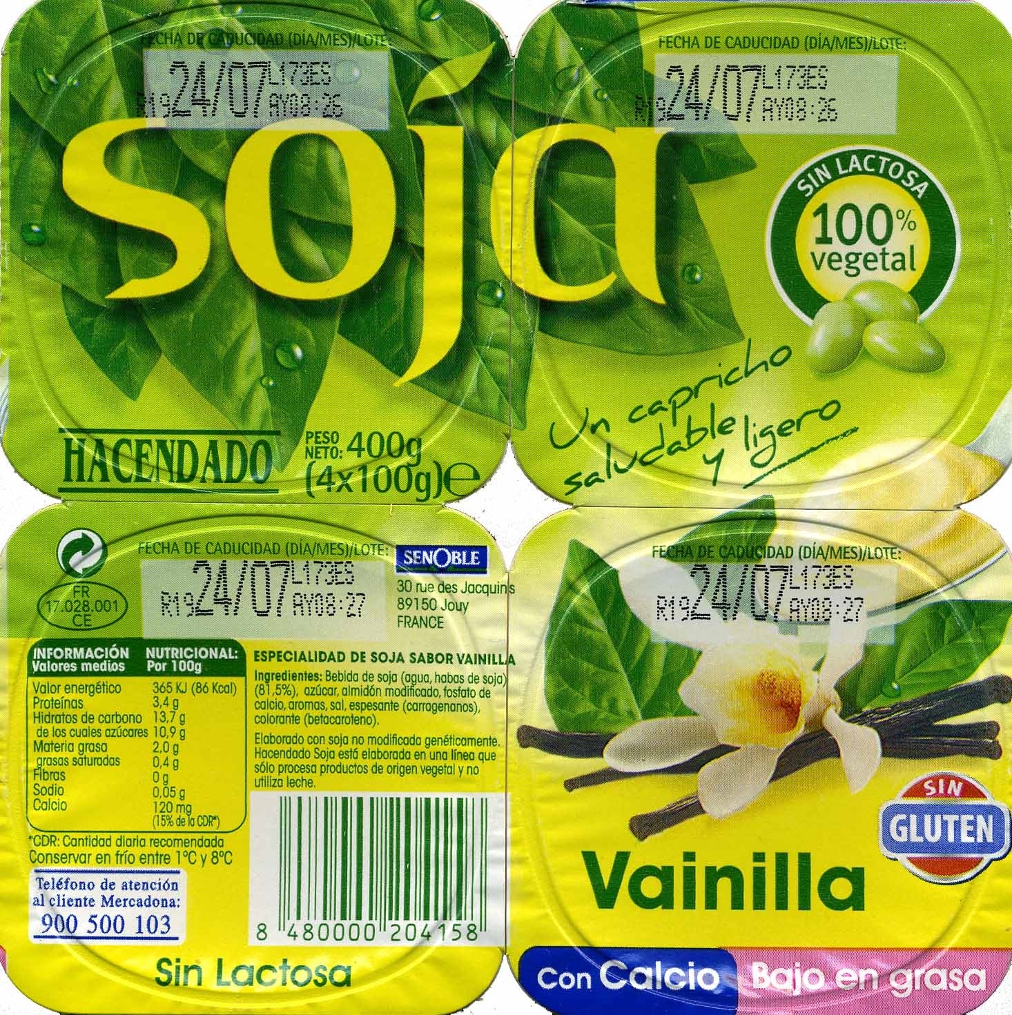 Yogur soja vainilla - Produkt - es