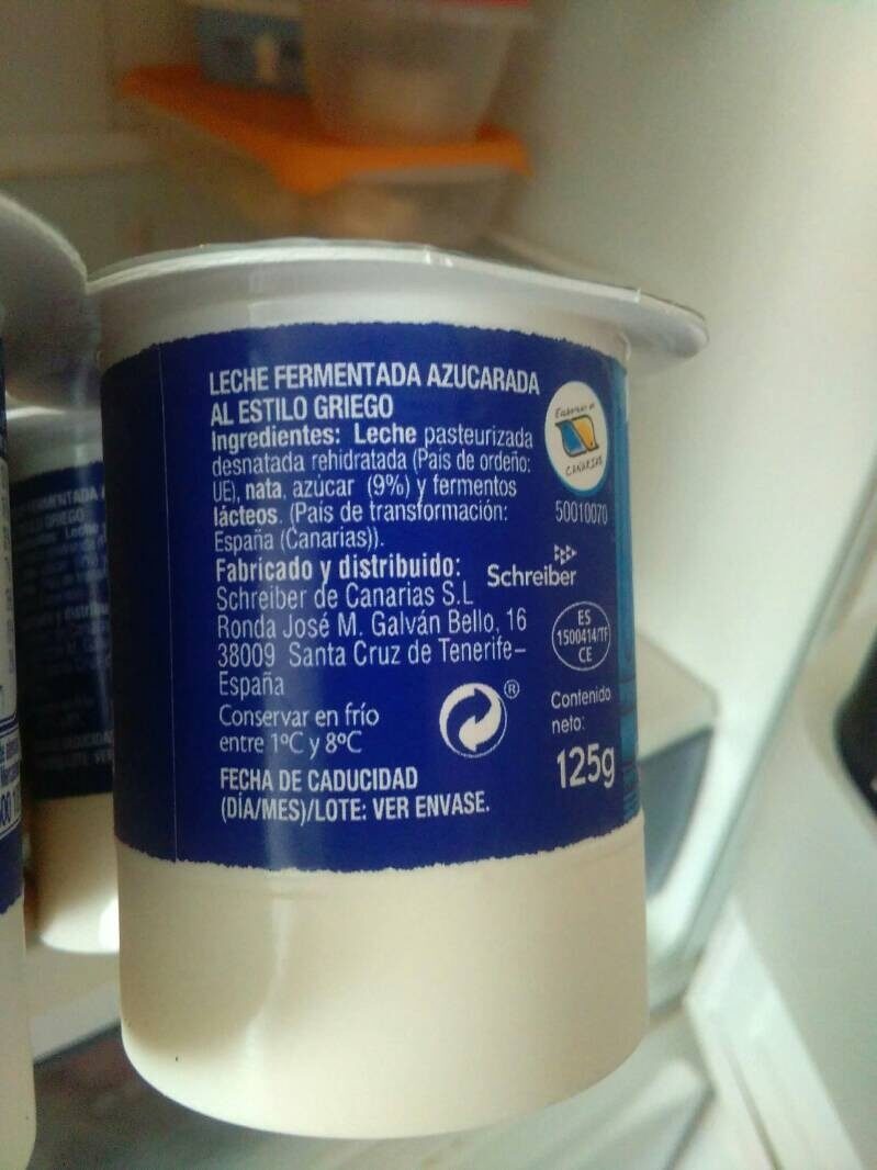 Yougurt griego - Ingredients - es