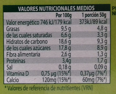 Mousse soja chocolate - Nutrition facts - es