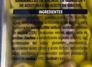 Gildas - Ingredients - es