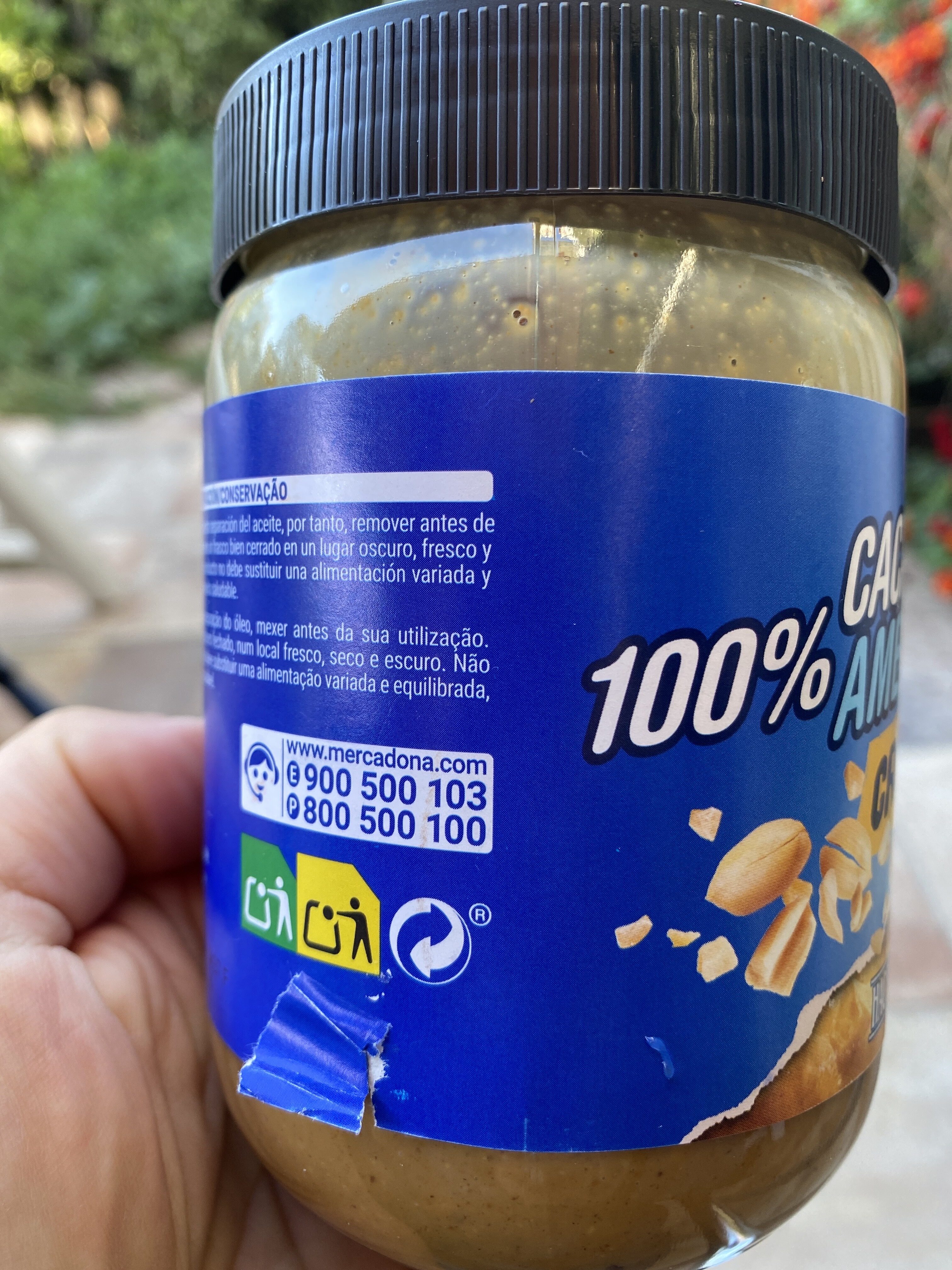 100% Cacahuetes Crunchy - Instrucciones de reciclaje o información sobre el envase