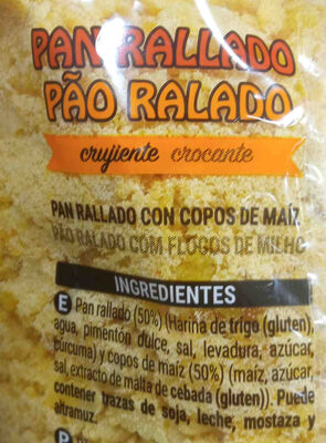 pan rallado - Ingredients