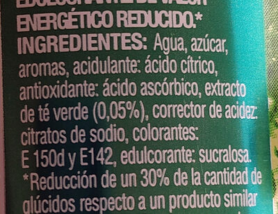 Té verde - Ingredients