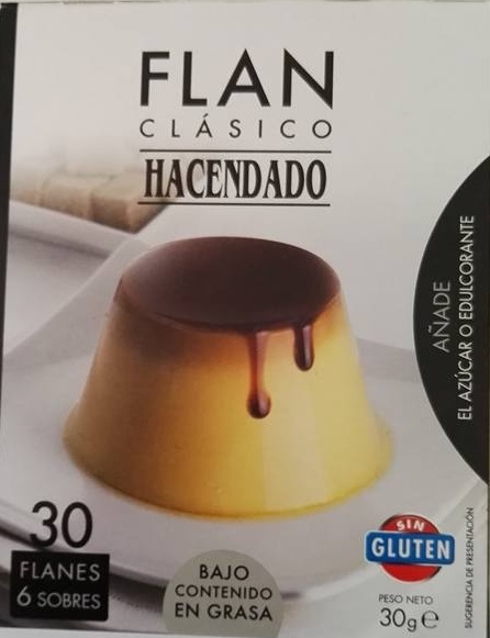Flan Clásico - Hacendado - 30 g - Producto