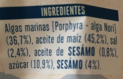 Algas con semillas de sésamo - Ingredients - fr