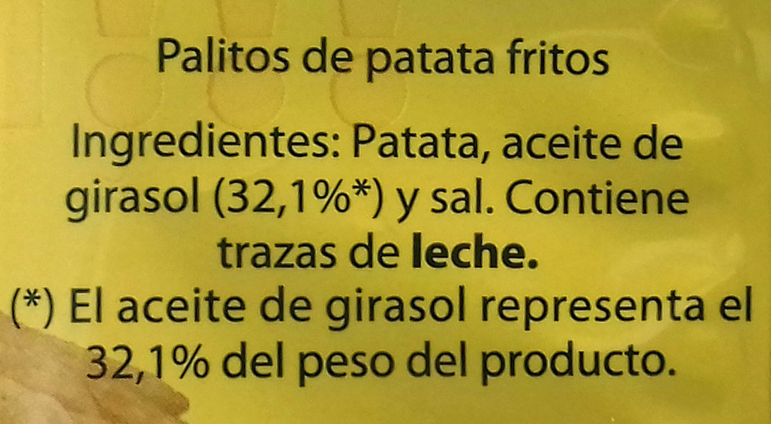 Patatas Extracrunch - Ingredientes
