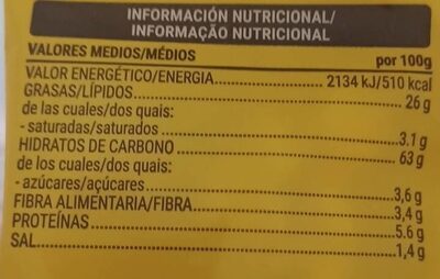 Bombitas - Información nutricional