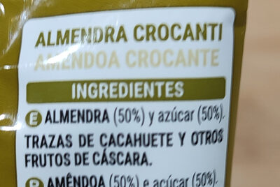 Almendra crocanti - Ingredients - es