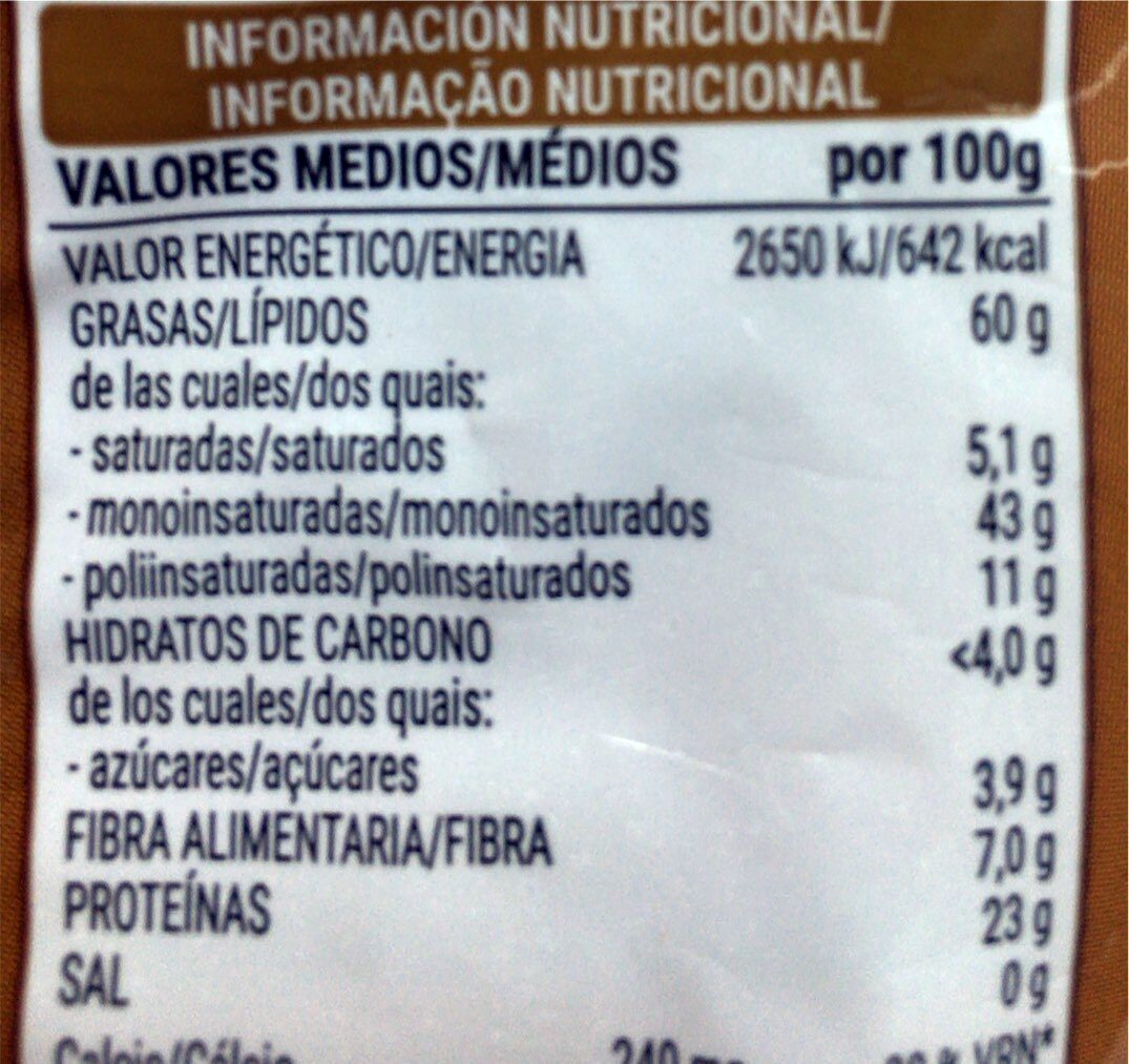 Almendra sin piel - Informació nutricional - es