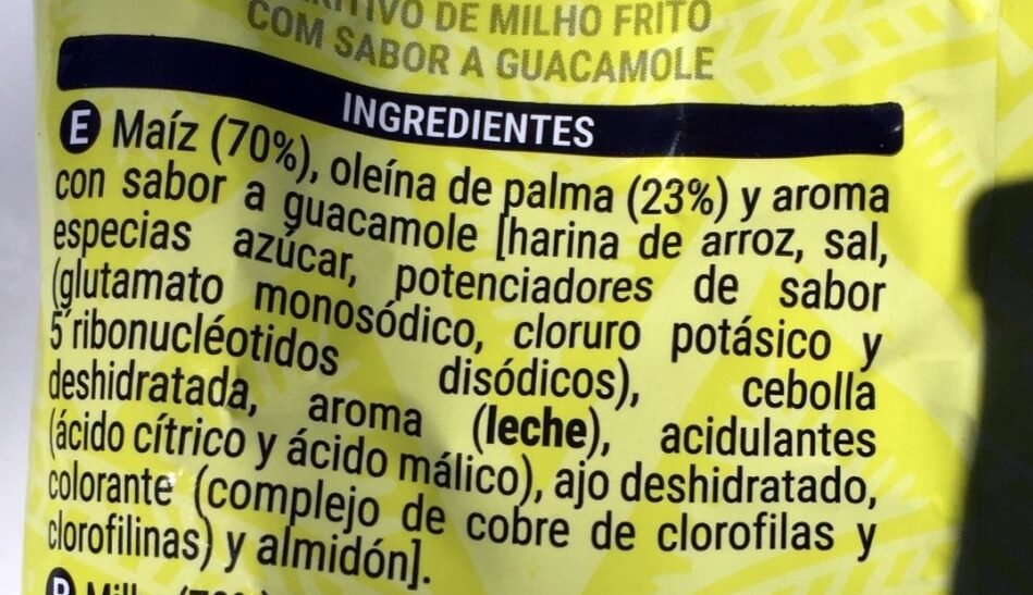 Nachos padrísimos - Ingredients - es