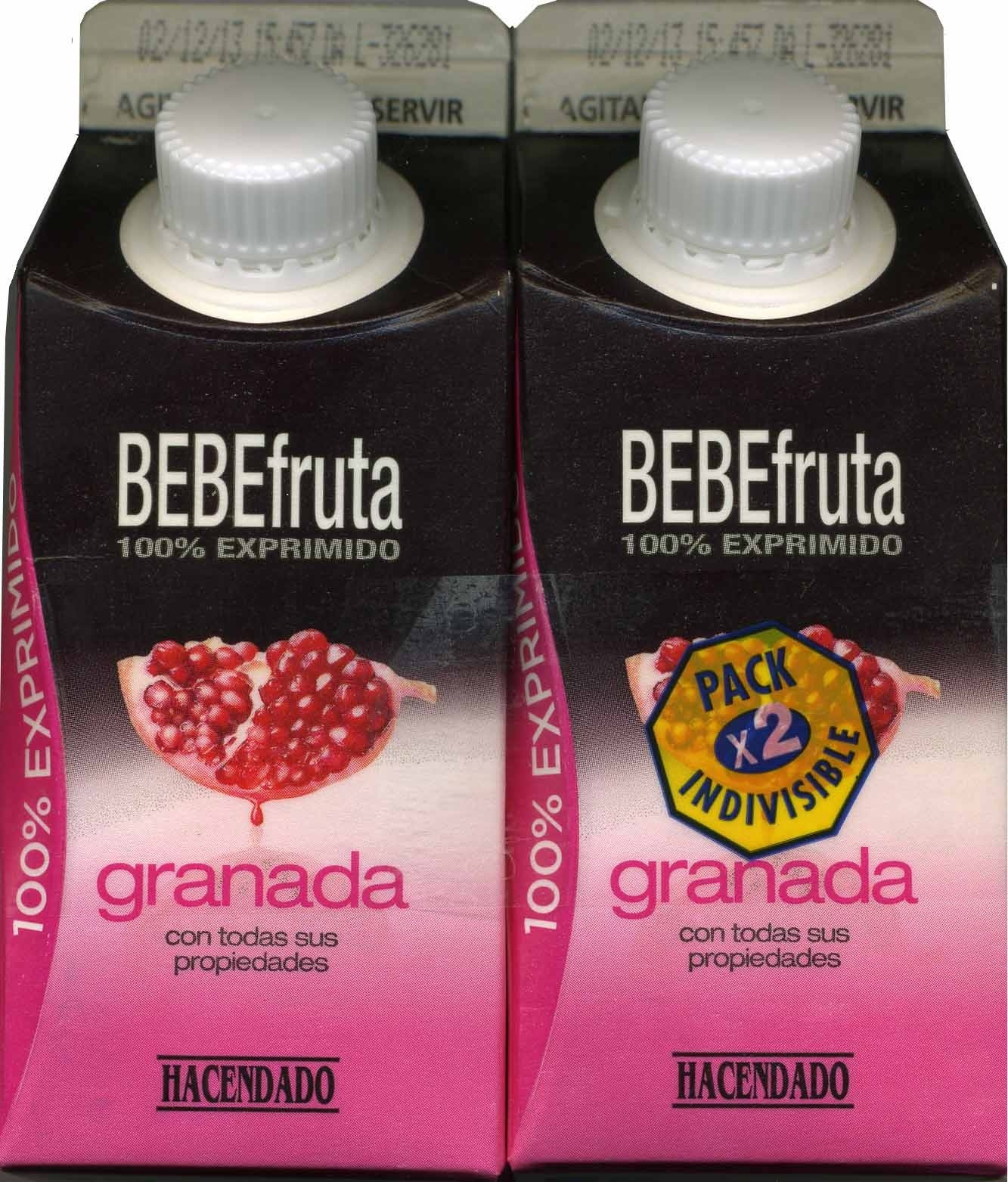 Bebe fruta 100% granada - Producto