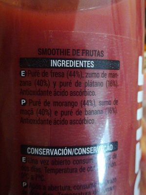 Smoothie fresa morango - Ingredients - fr