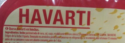 Queso en lonchas Havarti - Ingredients - es