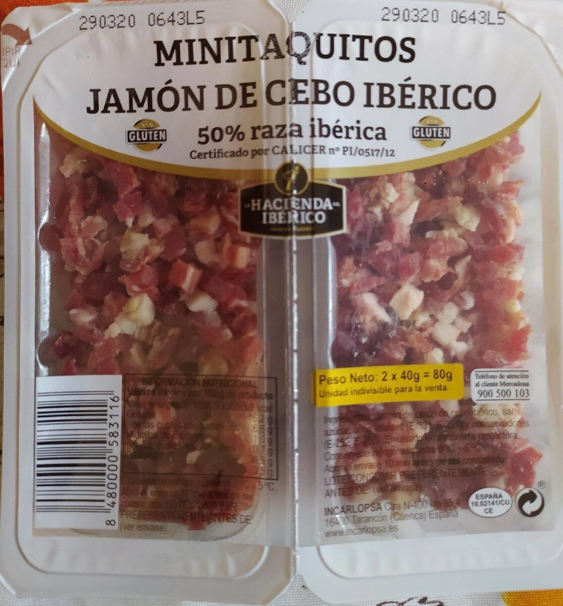 MINITAQUITOS JAMÓN DE CEBO IBÉRICO - Produktua - es