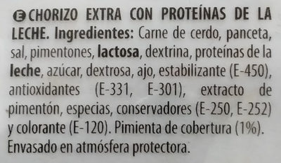 Chorizo pimienta - Ingredientes