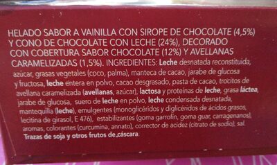 Cône chocolat - Ingredientes