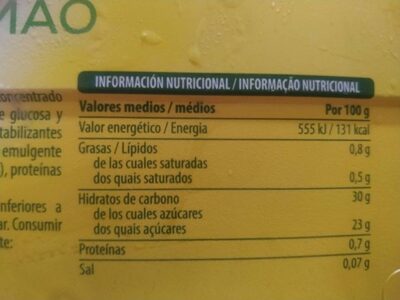 Helado Limón - Nutrition facts
